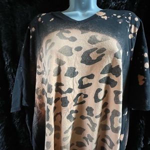 Leopard, bleached t shirt